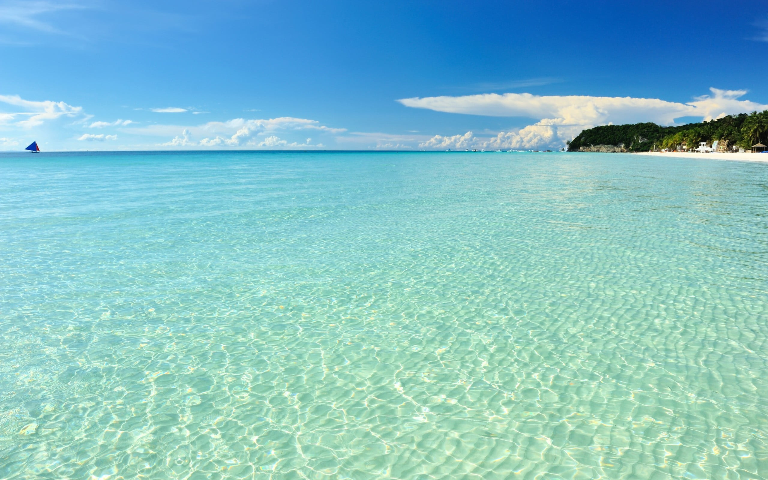 clear crystal blue sea, nature, landscape, photography, water