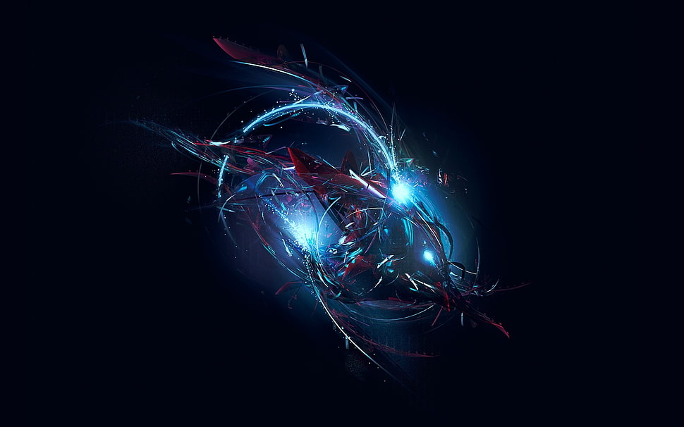 red and black wire sparks HD wallpaper