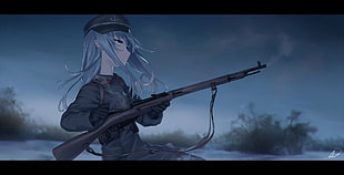 girl anime character holding rifle
