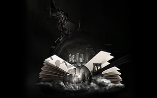 Book,  Page,  Black,  White HD wallpaper