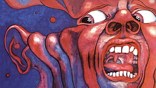 portrait of man painting, album covers, music, King Crimson HD wallpaper