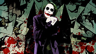 The Joker painting, movies, Batman, The Dark Knight, Joker