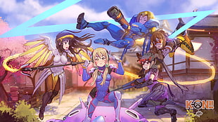 anime, anime girls, K-ON!, Overwatch HD wallpaper
