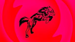 rearing wolf digital wallpaper, Lobo, wolf, animals, red