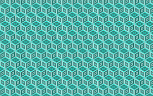 green and white quatrefoil textile, digital art, pattern, blue background, minimalism