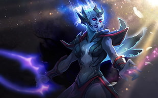 blue and red game character, Dota, Defense of the ancient, Vengeful Spirit HD wallpaper