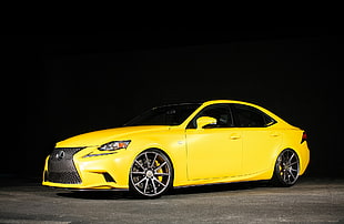 yellow Lexus is350 HD wallpaper