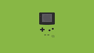 green portable game console illustration, Apple Inc., Nintendo, minimalism, consoles
