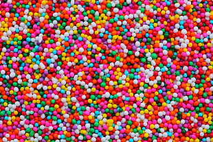 assorted-color chocolate coated candies, candies, colorful