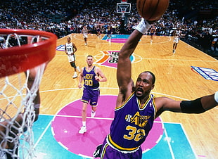 TV show still screenshot, NBA, basketball, Karl Malone, Utah Jazz HD wallpaper