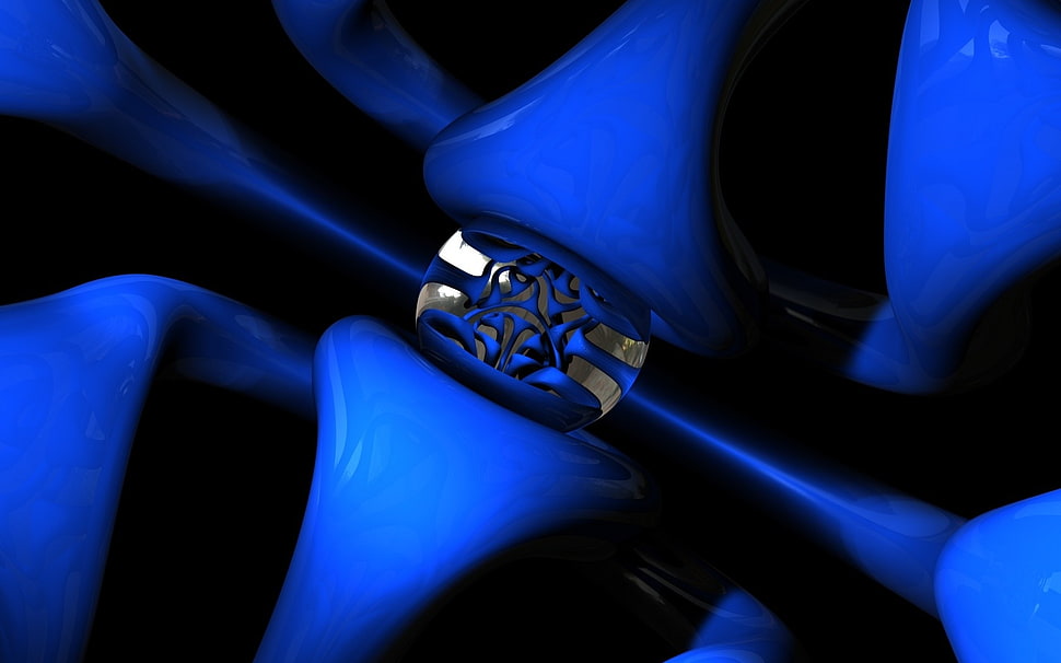 blue animated wall paper HD wallpaper
