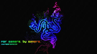 Razer logo, Razer, video games, PC gaming, simple background