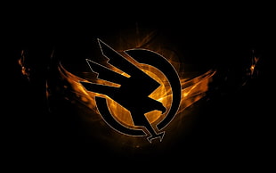 black and orange eagle print textile, Command and Conquer