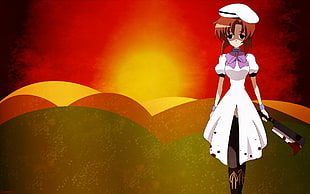 white dressed anime character