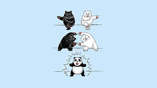 panda illustration, humor, bears, panda, Dragon Ball Z
