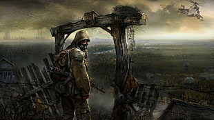 game character illustration, Russia, S.T.A.L.K.E.R.: Call of Pripyat, video games, apocalyptic HD wallpaper