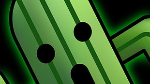 green and black character wallpaper