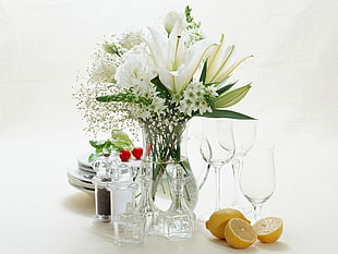 clear drinking glasses