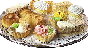 several pastry on tray