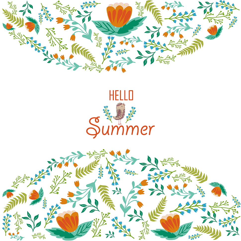 Hello Summer illustration HD wallpaper