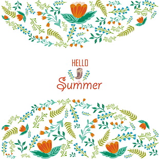 Hello Summer illustration HD wallpaper