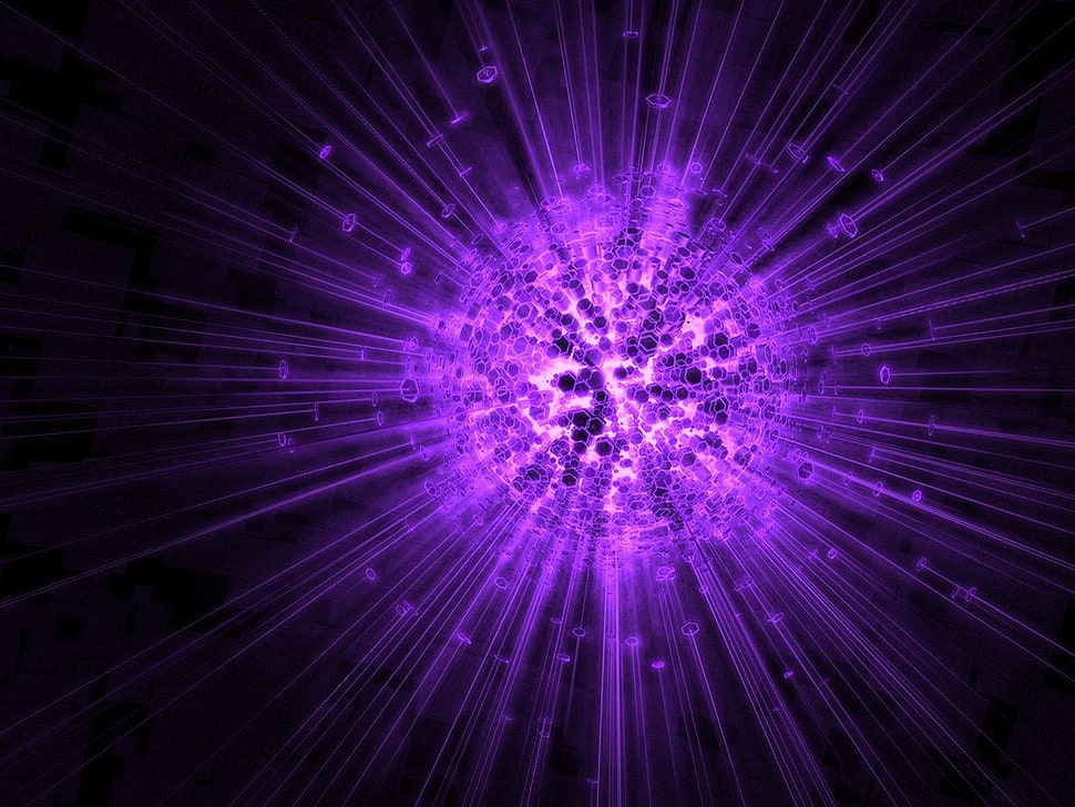 purple abstract wallpaper, Digital Blasphemy, sphere, nuclear, digital art HD wallpaper