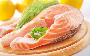 sliced raw fish, food, lunch