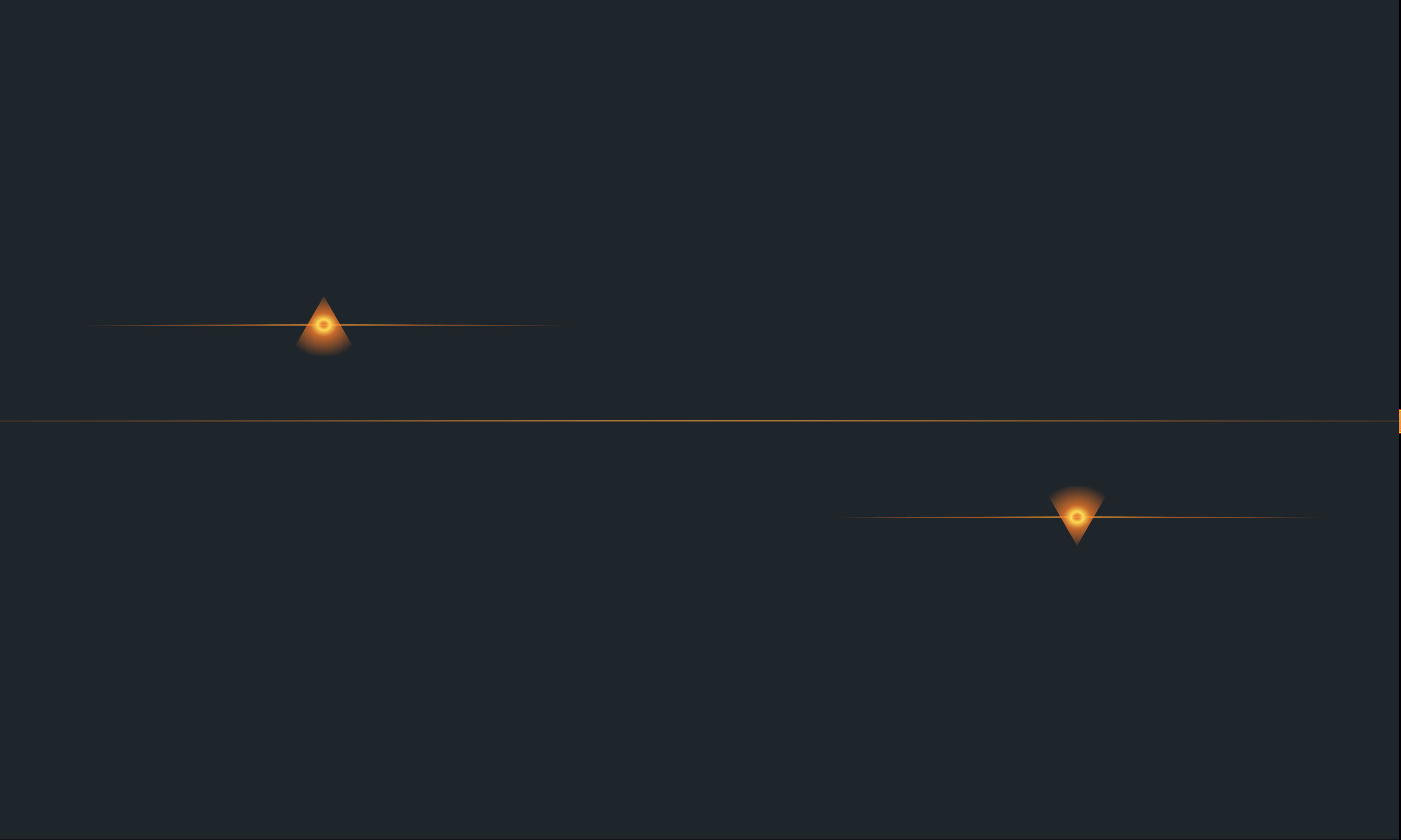 abstract, triangle, orange, black background