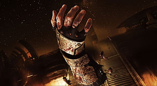 hand falling at the building digital wallpaper, Dead Space, video games