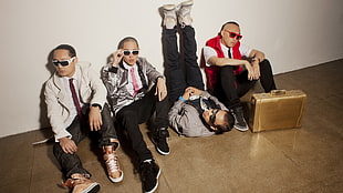 four men wearing sunglasses HD wallpaper