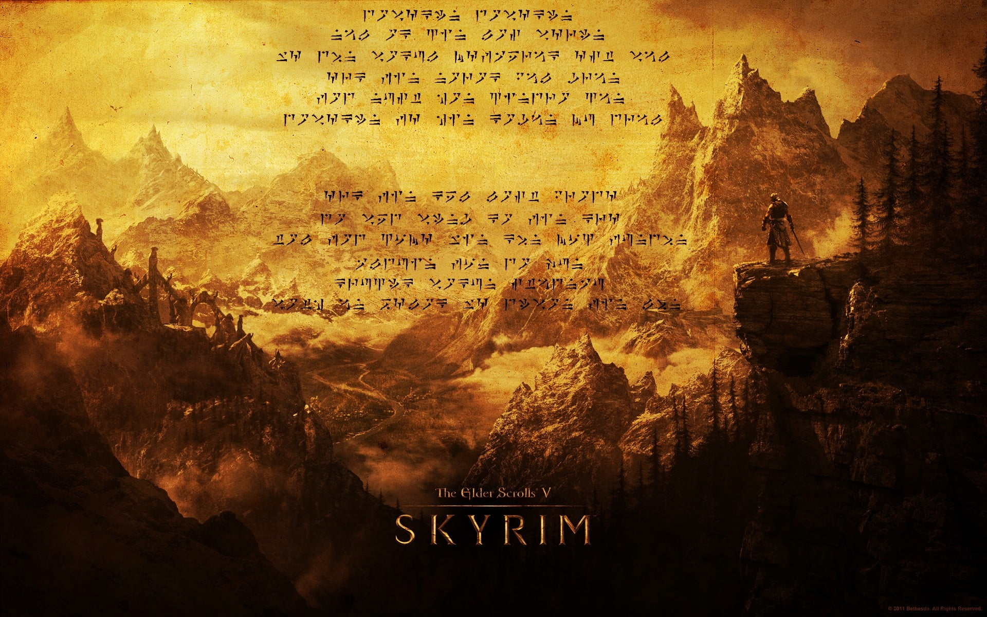 Skyrim poster, The Elder Scrolls V: Skyrim, dragonborn, video games, The Elder Scrolls