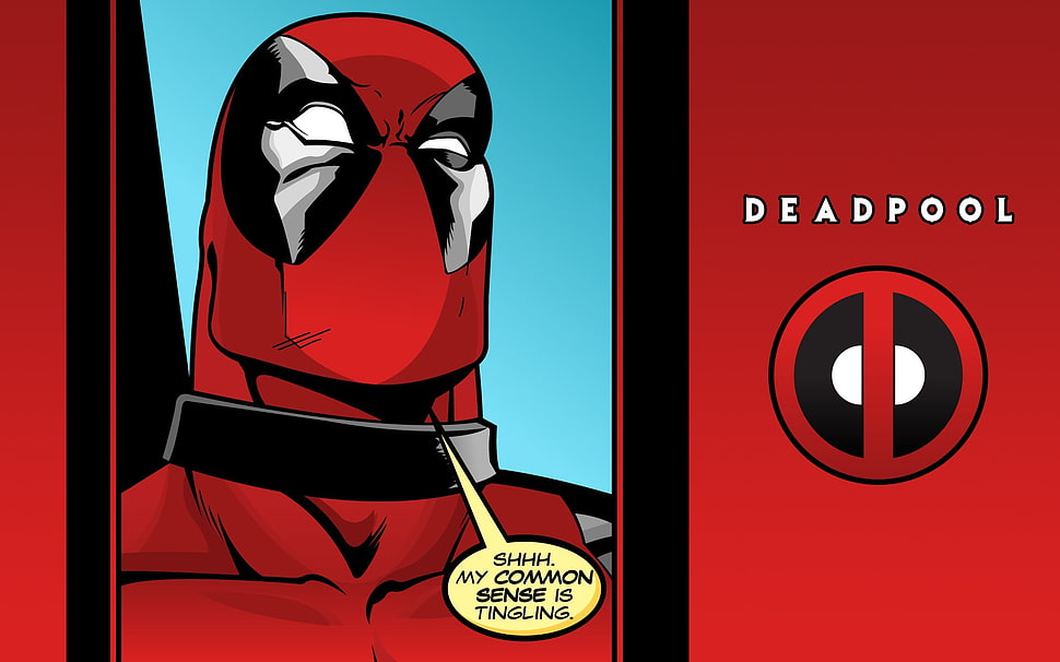 Deadpool digital wallpaper, Deadpool, comics, red HD wallpaper