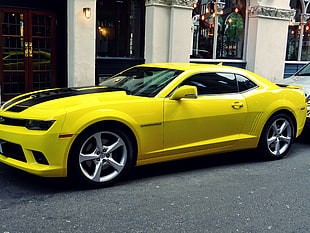 yellow Chevrolet Camaro SS