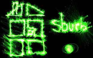 Sburb text advertisement, Homestuck, digital art, green