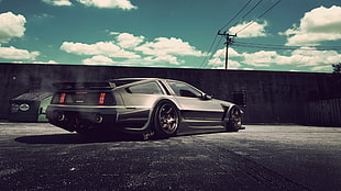 black coupe, car, DeLorean HD wallpaper