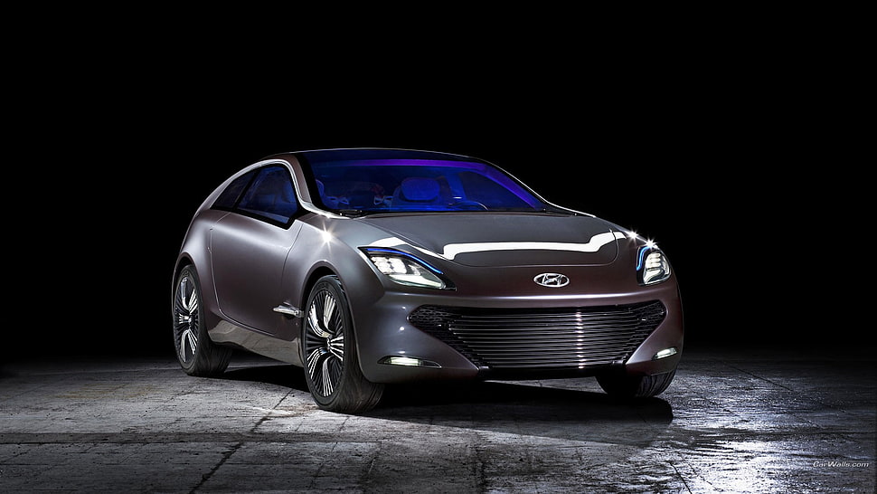 gray Hyundai coupe, Hyundai I Oniq, concept cars HD wallpaper