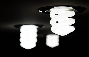 white coil bulbs turned on HD wallpaper
