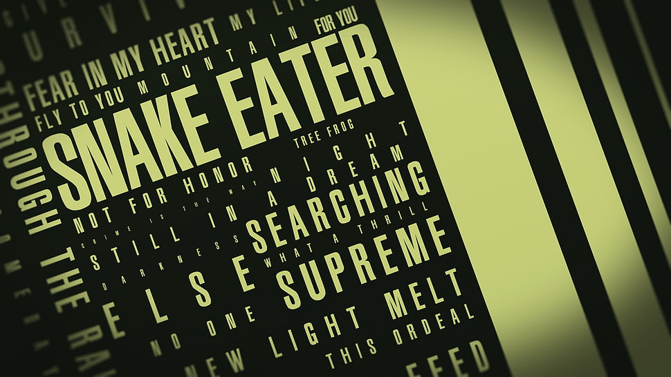 Snake Eater quote board, Metal Gear Solid , Solid Snake, video games, Metal Gear Solid 3: Snake Eater HD wallpaper