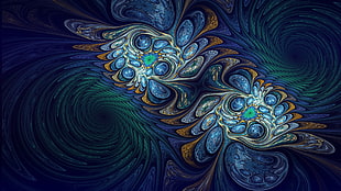 multicolored abstract painting, abstract, fractal HD wallpaper
