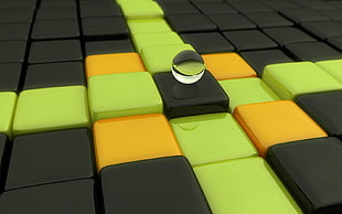 crystal ball on black cube