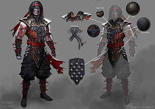 male animation character, Mortal Kombat X, concept art, digital art, artwork