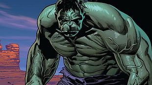 Hulk illustration, comics, Hulk