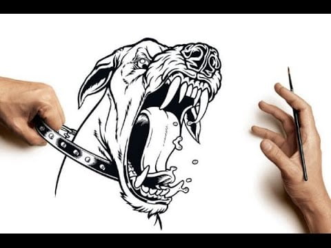 angry dog sketch