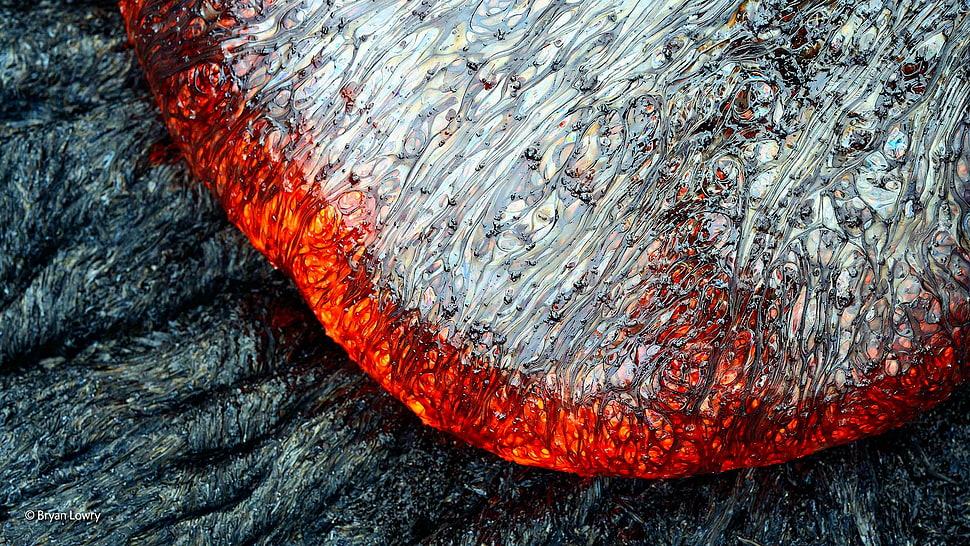 red and white lava, lava, photography, landscape, artwork HD wallpaper