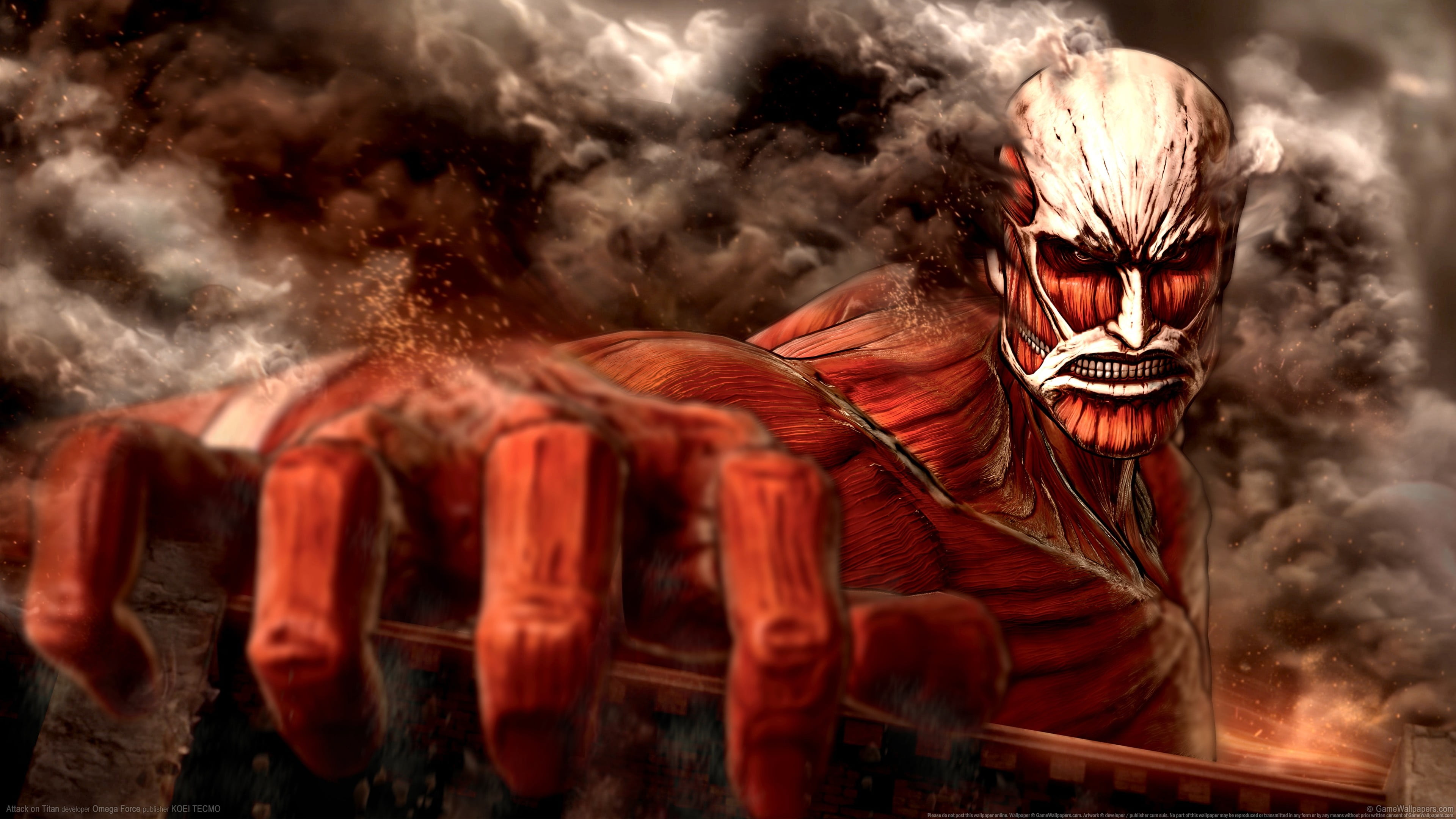 Game character, Shingeki no Kyojin, titan HD wallpaper | Wallpaper Flare