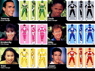 assorted color of clothes lot, Mighty Morphin Power Rangers HD wallpaper