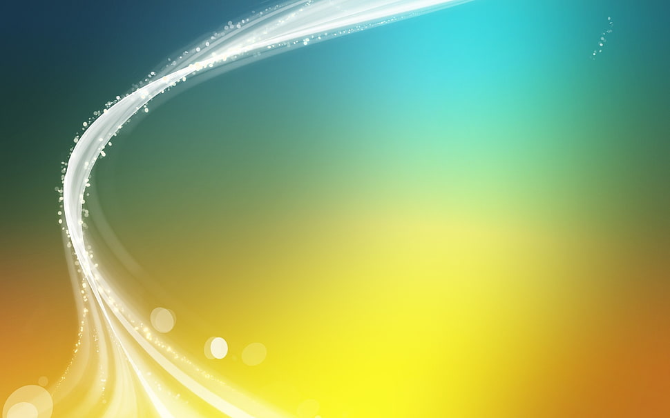 yellow and blue 3D wallpaper HD wallpaper