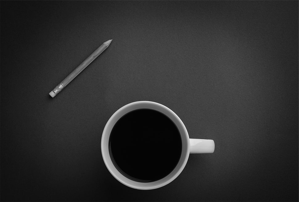 white ceramic mug, coffee HD wallpaper