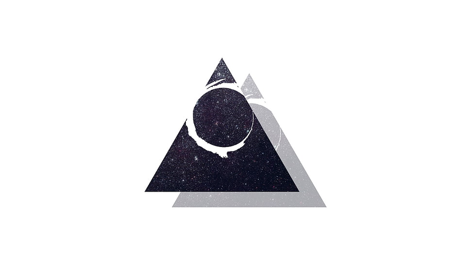 triangular black logo HD wallpaper