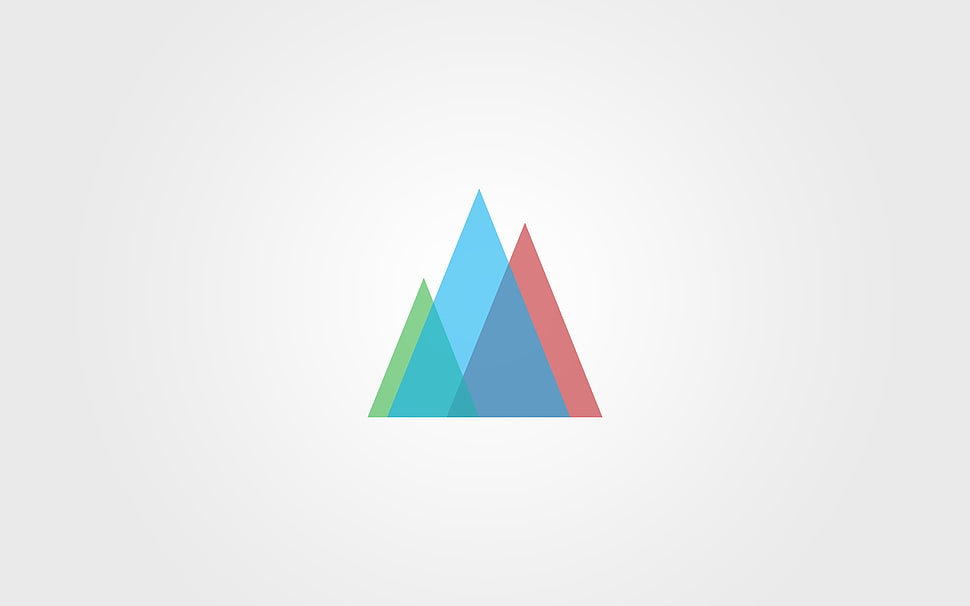 blue and red triangle logo HD wallpaper